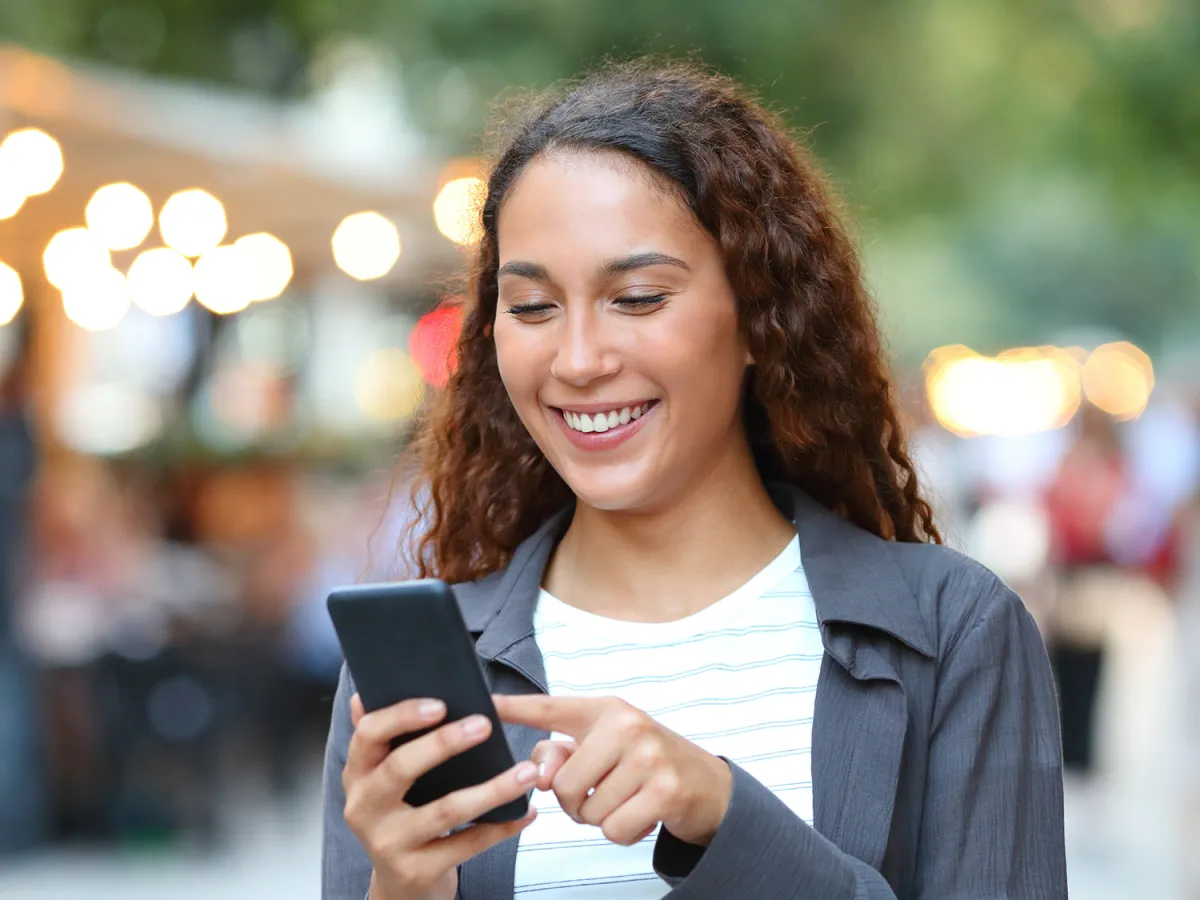 woman on phone